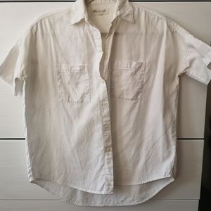 Madewell Courier XXS white button up